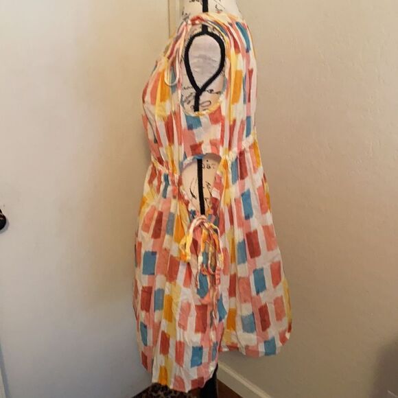 Anthropologie Lilka Multi Color Print Dress Boho Contemporary Feminine Vibrant - Picture 6 of 16